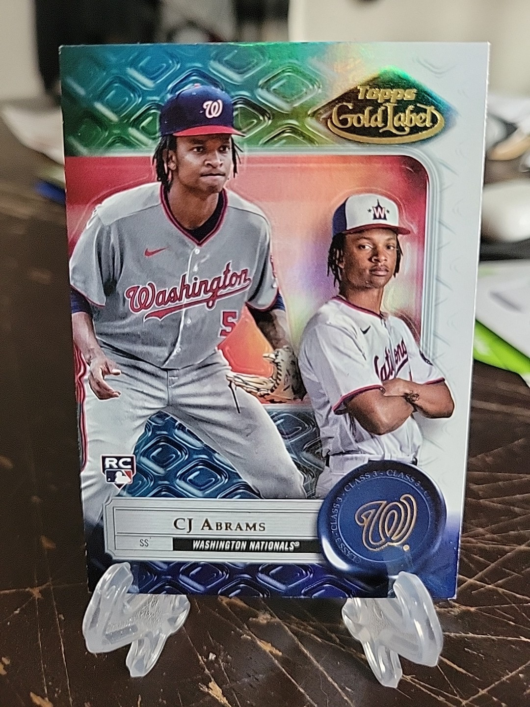 2022 Topps Gold Label CJ Abrams Class 3 Rookie #38 Washington Nationals RC SP