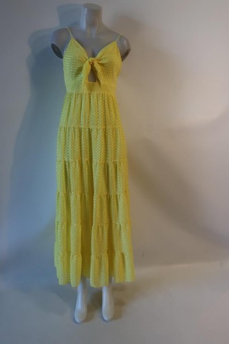 Maxi Vestido Para Mujer Alice + Olivia Amarillo Girasol 2 Nuevo Con Etiquetas - Imagen 1 de 8
