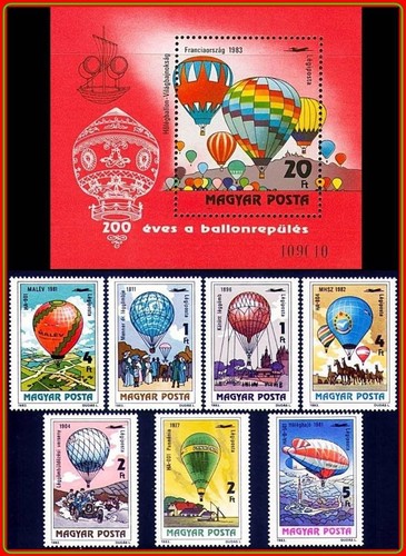 Hongrie 1983 Ballons à Air Chaud + S/S MNH Histoire De Aviation (Offre ,Joe ???)