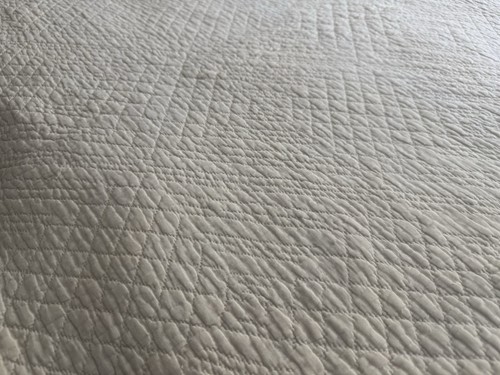 Antiguo edredón de molinete acolchado a mano + a mano 74" por 72" - Imagen 13 de 20