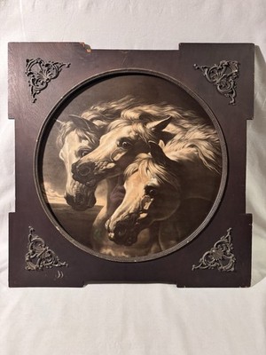 Antique John Frederick Herring ''Pharaoh's Horses'' Framed Lithograph