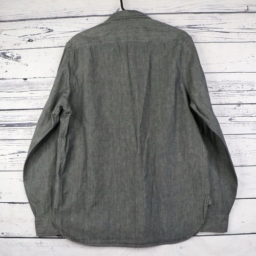 RRL Ralph Lauren Utility Shirt Mens L Button Up Chambray Double RL Worker - Picture 9 of 16