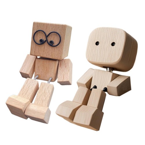 Neu! Schüttelnder Holzmann Figur Dekoration Schreibtisch & Auto - süß - Bild 5 von 26