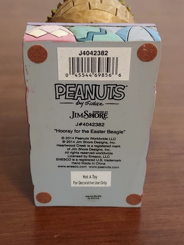 2014 JIM SHORE Peanuts Schulz HURRA FÜR OSTERBEAGLE Snoopy Woodstock FIGUR - Bild 3 von 3