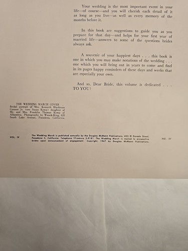 Brautzeitschrift 1947 von T. W. Mather Pasadena, ca. Vintage B&W Retail Graphics - Bild 8 von 8