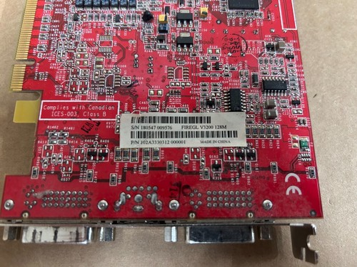 PCI-E Express Karte ATI FIREGL V3200 128M 102A33303102R2 109-A33301-10 Dual DVI - Bild 8 von 8