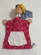 KERSA Vintage German Handmade Hand Puppet Girl Women Pink Dress
