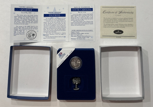 SOUTH CAROLINA COIN & FIGURE SET American Spirit Hallmark 2000 COA US MINT LTD - Picture 4 of 24