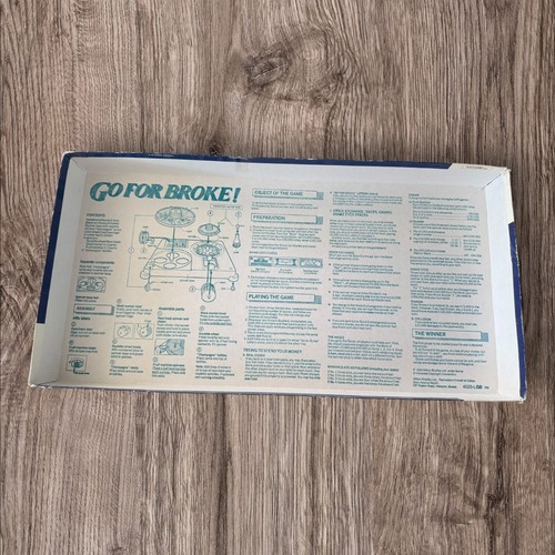 Vintage 1985 Go For Broke! Board Game MB Games 2-4 Players - Picture 2 of 4