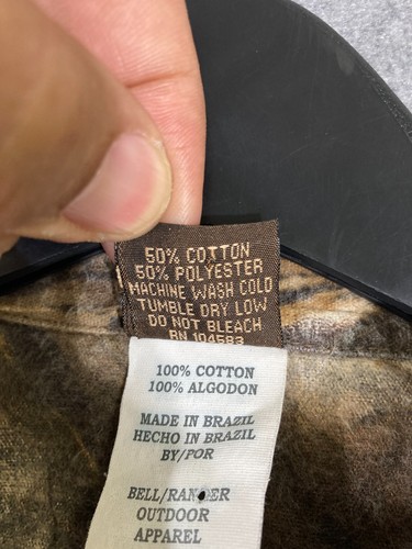 Ranger Outdoor Button Up Shirt Mens XL Brown Flannel Chamois Camouflage - Picture 7 of 13