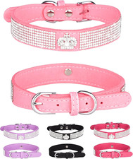 Bling Dog Collar for Small Medium Large Dogs, Crown Rhinestone Dog Collars for G