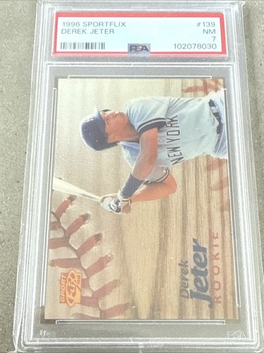 1996 SPORTFLIX DEREK JETER #139 PSA 7 Rookie RC NY Yankees - Picture 4 of 6