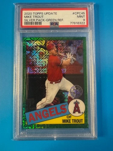 2020 Topps Update Series Silver Pack Green #CPC-45 Mike Trout  PSA 9