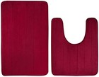 Memory Foam Bathroom Rugs 2 Piece Bath Mat Set Soft Non-Slip and Absorbent 
