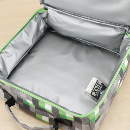 MINECRAFT Lunch Box Insulated Soft Tote Bag Emerald Sword Picnic School Jinx VID - Picture 5 of 8