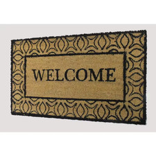 Welcome Natural 18 In. W X 30 In. L Coir Non-Slip Indoor Outdoor Door Mat