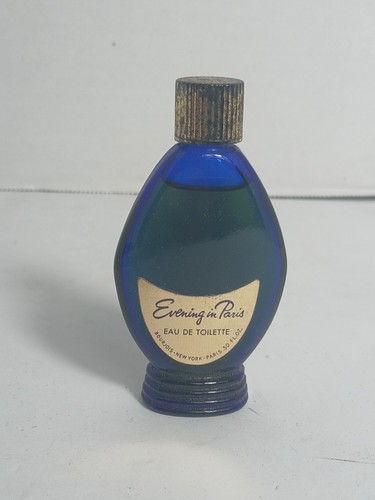 Vintage Evening in Paris Cologne Perfume .5 Fl Oz Bourjois Blue Bottle CL2
