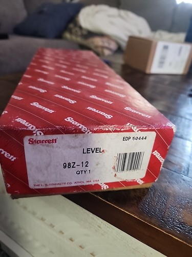 Livello macchinisti STARRETT 98Z-12, 12 pollici, custodia in legno e scatola originale scatola aperta, spedizione F - Foto 12 di 13