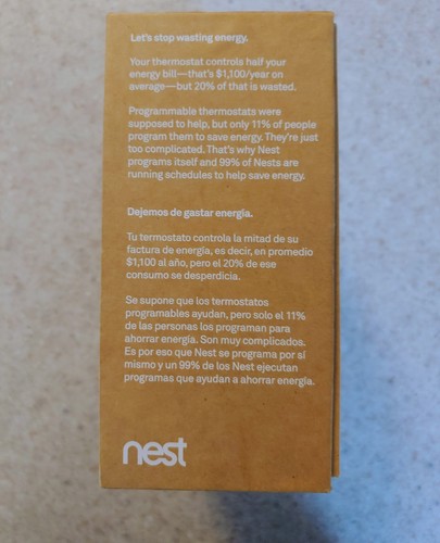 Nest Learning Thermostat T200577 2nd Generation - Brushed Stainless Steel, Wi-Fi - Picture 6 of 24