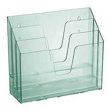 Acrimet Horizontal Triple File Folder Letter Size, A4, Clear Green Color
