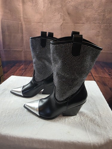 Statement Classy & Elegant Eye Catching Sparkly Women's Western Boots Size 7 - Picture 3 of 7