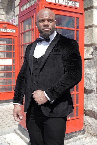 Herren Schwarz Samt Abendessen Anzug Smoking Dreiteiler Hochzeit Abschlussball Bräutigam Schwarze Krawatte - Bild 6 von 6