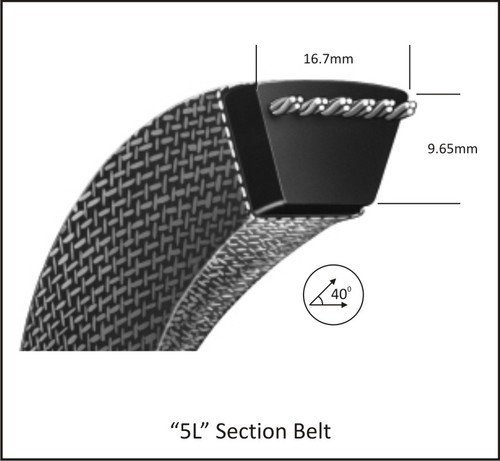 Keilriemen Kupplungsriemen 5/8" 5L 550  16,7x1397 La Rasenmäher Schneefräse  - Bild 1 von 2
