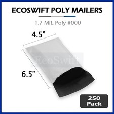 250 - 6.25 x 4.5 EcoSwift Small Poly Mailers Shipping Envelopes Self Seal Bags