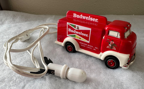 2 PIECES ~ Dept 56 Snow Village BUDWEISER BREWERY and BUDWEISER DELIVERY TRUCK - Picture 2 of 16