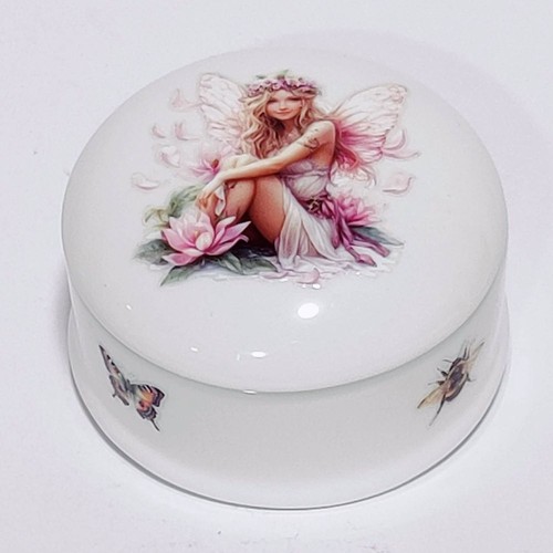 Bone China Round Trinket Box with Lid - Foto 15 di 25