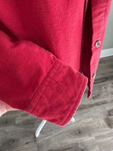 LL Bean Womens Red Double Pockets Classic Long Sleeve Button Up Shirt Size M P - Picture 5 of 14
