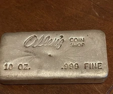 10 Oz Silver Bar .999 Fine