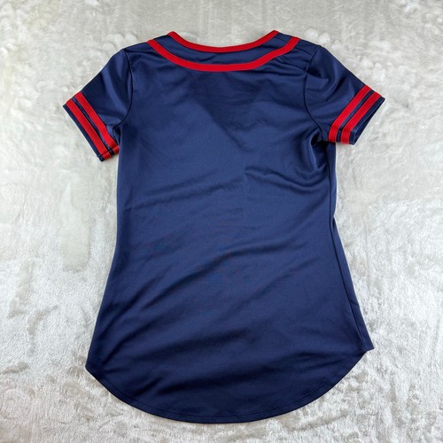 Boston Red Sox Jersey Majestic Fan Fashion Cool Base Women's XS Blue / Red - Picture 8 of 9