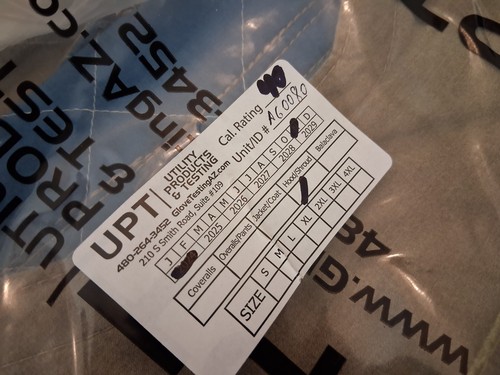 Temp-Test Arc  kit By Stanco 40.0cal/cm2 2xl overalls jacket and hood  used #2 - Picture 7 of 7