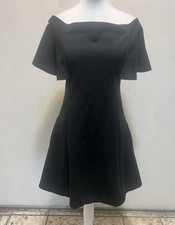 Banana Republic Dress Off The Shoulder Black Dress With Pockets Sz 4 Elegant
