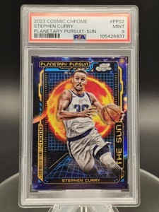 STEPHEN CURRY 2023-24 TOPPS COSMIC CHROME PLANETARY PURSUIT SUN PSA 9