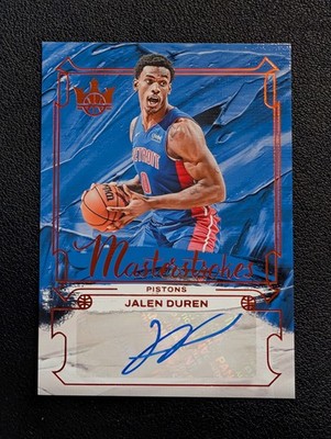 2024-25 Panini Court Kings Jalen Duren Masterstrokes Auto Amber /49 SP...