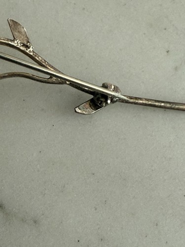 Spilla spilla vintage MARCATA FAS ARGENTO STERLING 925 scatola filigrana fiore - Foto 19 di 23