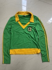 Vtg Brazil Soccer Style Jersey Long Sleeve Pullover M 70s Made In Brazil