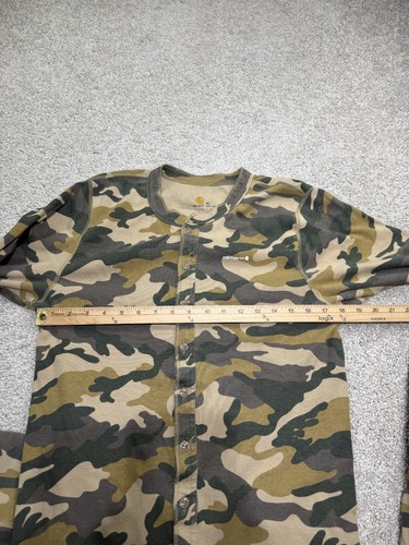 CARHARTT Camo One Piece UNION SUIT Long Johns Men's XL Base Layer Pajamas - Picture 4 of 14