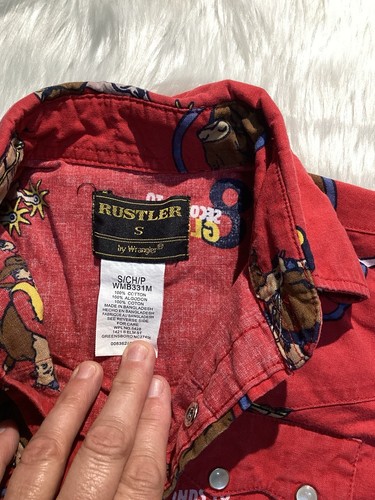 WRANGLER Rustler Snap Western Kids Shirt Rodeo Size Small - Picture 7 of 9