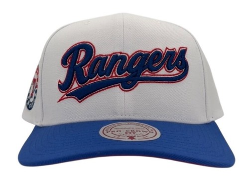 Cappello snapback Mitchell & Ness MLB Texas Rangers Evergreen Pro Crown, berretto, nuovo - Foto 3 di 10
