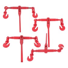 4 Pack Ratchet Chain Binders 3/8in-1/2in 9200 Lbs Load Binder with Hooks
