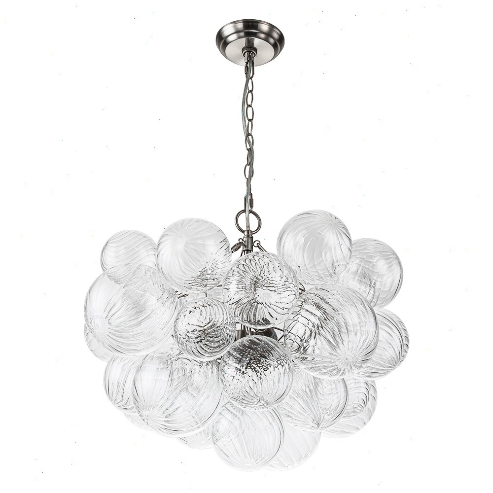 Bubble Ball Glass Chandelier 3-Light Semi-Flush Mount Ceiling Light Fixtures UK
