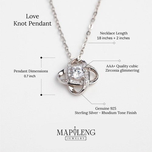 Daughter Gift From Dad, To My Daughter Love Knot Necklace From Dad With Heart... - Picture 6 of 7