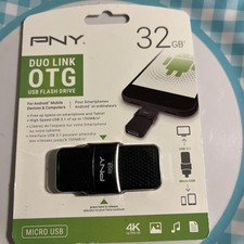 GENUINE  64GB PNY Duo Link OTG Micro Flash Dr...