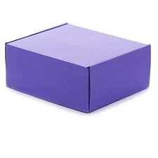 12x9x4 Shipping Boxes, Pack of 50 Large Purple Decorative Boxes, Reversible M...