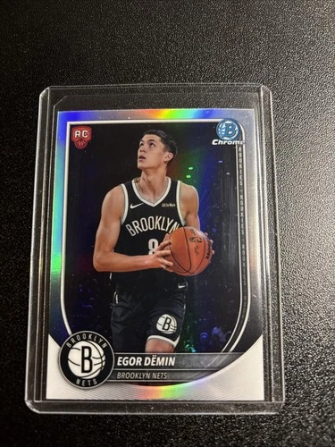 2025-26 Topps Chrome Bowman Egor Demin Red Rookie Refractor Card #258