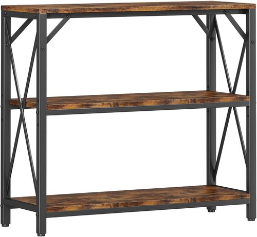 Homeiju Console Table 31.5" Width, 3-Tier Entryway 31.5 inch, Rustic Brown - Picture 1 of 7