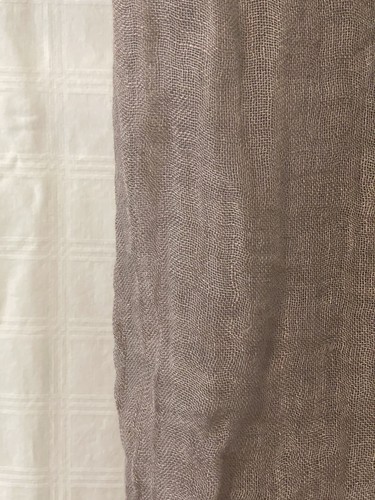 Gray Woven Shawl, Sheer, Lightweight, 72”x36”, Tasseled, Men, Women, Kids - Picture 6 of 8